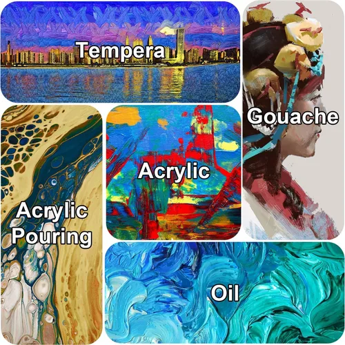 Miniatura 6 de Lienzos estirados envueltos para galería para pintar de 10 x 20 pulgadas, paquete de 3, 16 onzas, lienzo en blanco 100% algodón con triple