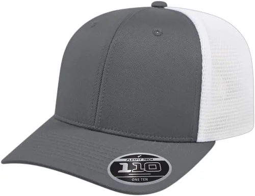 Miniatura 53 de Cap America i8502 Flexfit 110 Premium - Gorra de camionero de perfil medio con 6 paneles de malla trasera con protección UV y cierre ajustable Azul
