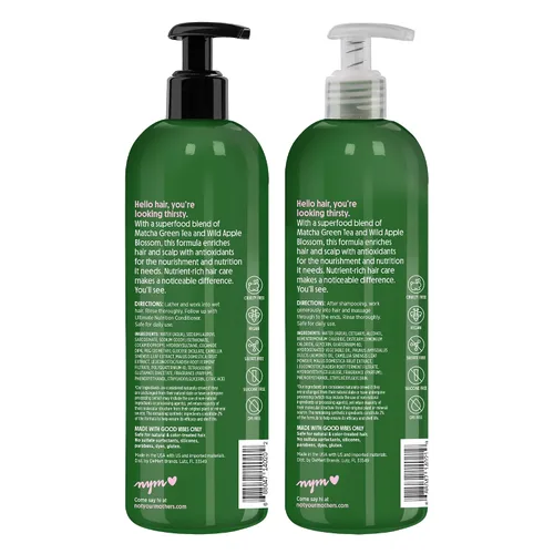Miniatura 8 de Juego de champú y acondicionador Not Your Mother's Naturals Essential Nourish - 450 ml - Productos para el cabello libres de sulfatos - Té verde