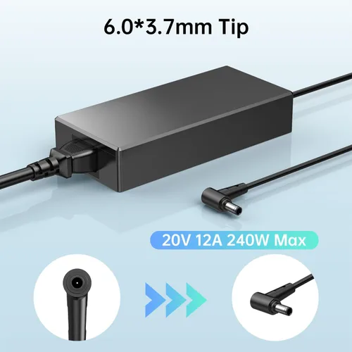 Miniatura 2 de Cargador Zephyrus de 240 W apto para Asus Rog Zephyrus G14 G15 G16 M16 S15 S17 Flow X16 Strix Scar 15 17 G15 G17 Tuf A15 A17 F15 F17 FA506 FA507