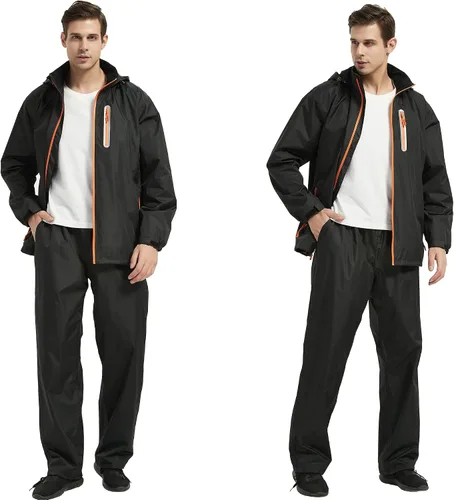 Miniatura 5 de JAEZZIY Trajes de lluvia para hombre impermeables