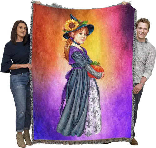 Miniatura 17 de Pure Country Weavers Manta negra con texto en inglés "I Just Here for The Boos" de fantasma, regalo de otoño, Halloween, para la parte posterior