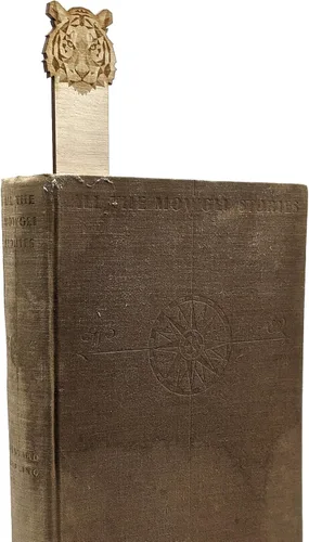 Miniatura 3 de Marcador de madera grabado con tigre Marcador de libro geométrico de madera de abedul báltico ¡Gran idea de regalo!