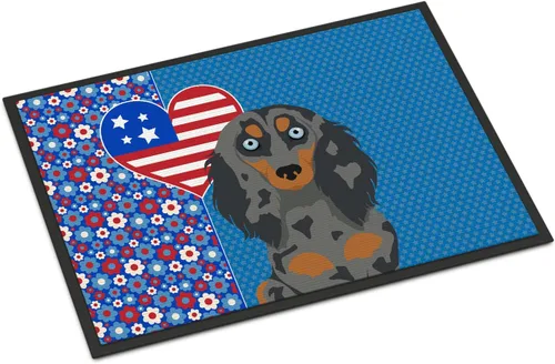 Miniatura 62 de Caroline's Treasures WDK5119JMAT Airedale Terrier USA - Tapete para interiores o exteriores, 24 x 36 pulgadas, tapete para puerta delantera