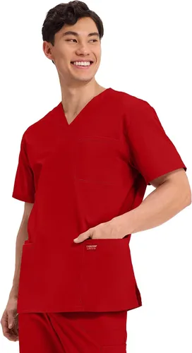 Miniatura 13 de Cherokee WW Professionals WW695 - Camisa de uniforme sanitario para hombre, con cuello en V