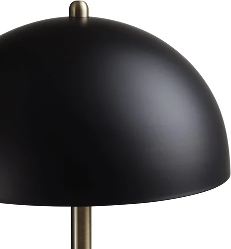 Miniatura 8 de Globe Electric 52938 Luna - Lámpara de escritorio de 15 pulgadas, negro mate, detalles de latón mate, interruptor basculante de encendido/apagado
