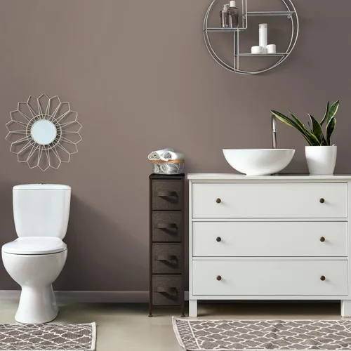 Miniatura 7 de Sorbus Torre estrecha con 4 cajones – Almacenamiento vertical para dormitorio, baño, lavandería, armarios y más, marco de acero, parte superior