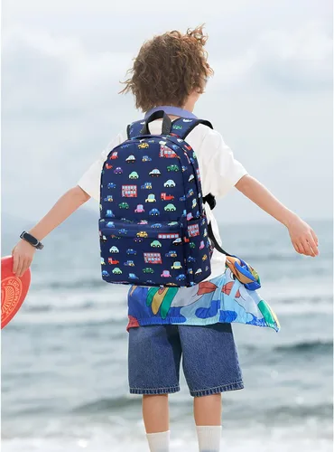 Miniatura 41 de CAMTOP - Conjunto de mochila y lonchera con estampados divertidos para niños de preescolar y primaria), Y0058-2