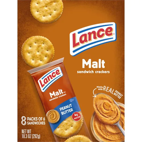 Miniatura 7 de Lance Galletas tipo sándwich, malta con mantequilla de maní, caja de 8