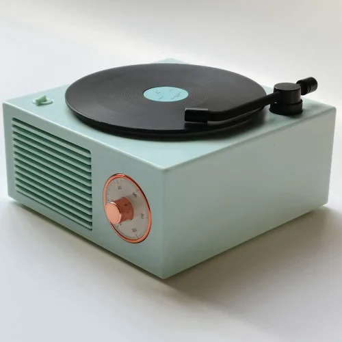 Miniatura 2 de Wetocke - Altavoz Bluetooth estilo clásico clásico azul lindo regalo para niñas, mejora de graves y volumen fuerte