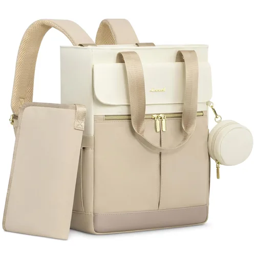 Miniatura 13 de LOVEVOOK Mochila para Pañales, Bolsa Tote para Pañales con Bolsillos Aislados, Bolsa de Bebé para Niñas y Niños con Cambiador, Bolsa Grande