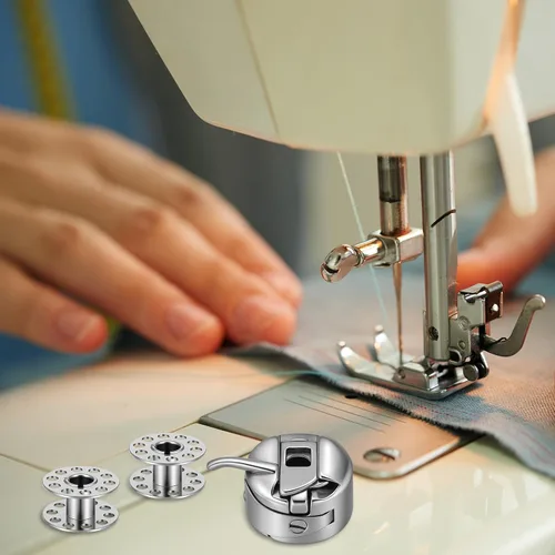 Miniatura 4 de Estuche de bobina de 3 piezas con 20 bobinas de metal para máquina de coser, estuche de bobina de acero inoxidable para máquina de coser, cajas