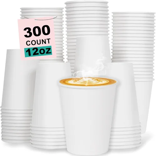 Miniatura 38 de Paquete de 100 tazas de café desechables de pared ondulada corrugada de 16 onzas con tapas y pajitas, tazas aisladas resistentes para bebidas