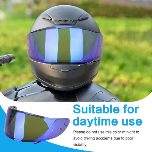 Miniatura 2 de Visera para casco de motocicleta CWR-1 para RF-1200 X-14 Z7 X-Spirit UV Protect Visera antiarañazos, actualización Clear Vision para cascos Azul