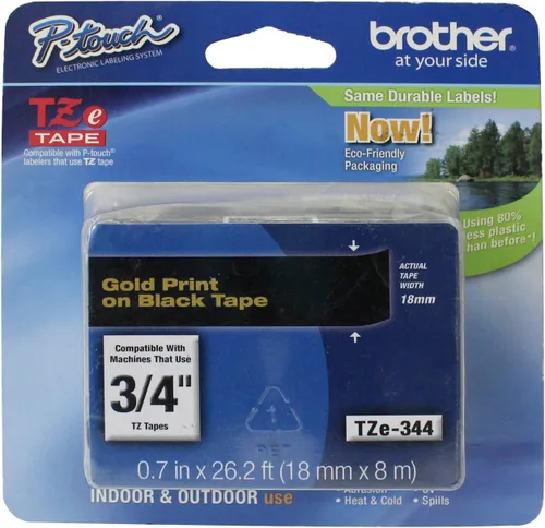 Miniatura 40 de Brother Cinta de etiquetas P-Touch TZe negra con impresión en azul (TZe541), laminada, 3/4 pulgadas x 26.2 pies (0.709 in x 26.2 ft)