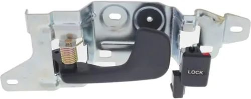 KarParts360 Para Honda Civic 1992 1993 1994 1995 Manija de puerta interior delantera, lado del conductor, color negro | con botón de bloqueo de