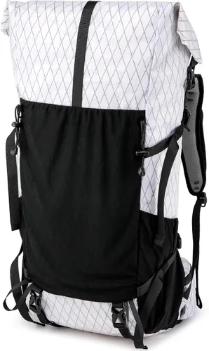 Miniatura 12 de Mochila de senderismo, 40L a 50L de capacidad extra grande, bolsa de senderismo, mochila de campamento con marco interno, mochila deportiva ligera