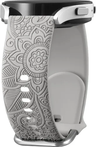 Miniatura 10 de Odbeai Compatible con correas de reloj Samsung, bandas grabadas florales compatibles con Galaxy Watch 6, correa de silicona suave, transpirable