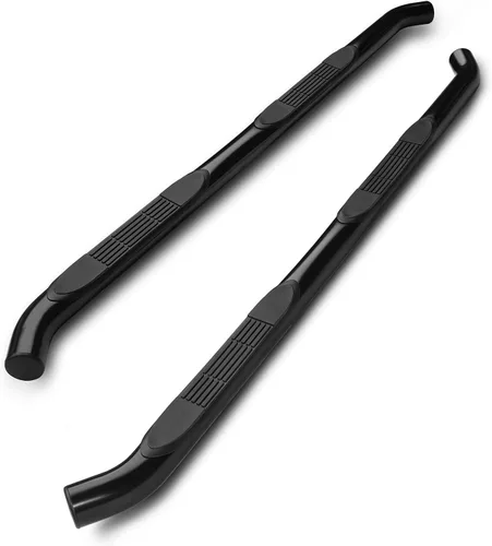 TAC - Estribos laterales para Toyota Tacoma 2005-2023, camioneta de doble cabina de 3 pulgadas, barras laterales negras, barras Nerf, rieles de