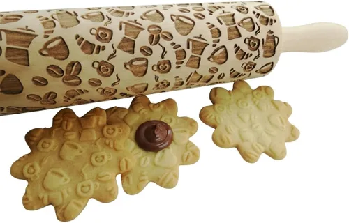 Miniatura 18 de Rodillo en relieve BEEHIVE. Rodillo de masa grabado con láser para galletas caseras y cerámica por Algis Crafts