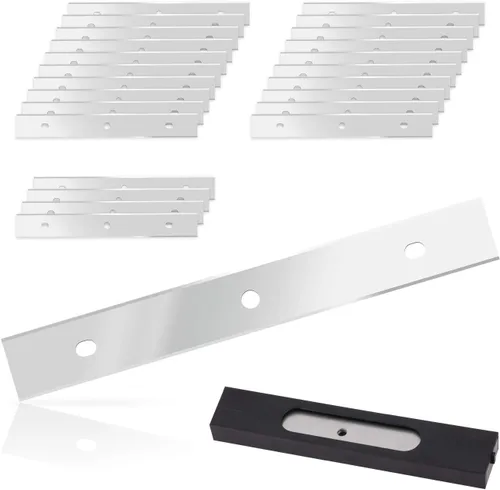 EHDIS Cuchillas de repuesto de 6 pulgadas para raspador de pintura, cuchillas de acero inoxidable para raspadores de ventana, doble filo, paquete de