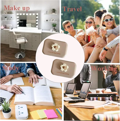 Miniatura 7 de Paquete de 2 mini estuches para lentes de contacto, caja portátil para lentes de contacto, kit de viaje con espejo, pinzas, barra de herramienta