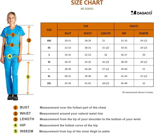Miniatura 6 de Dagacci Medical Uniform Conjunto de camiseta y pantalones elásticos y suaves para mujer