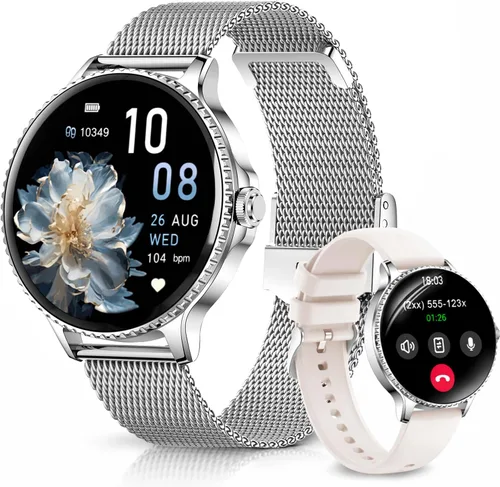 Miniatura 8 de Efolen Relojes inteligentes para mujer, responder/hacer llamadas, reloj inteligente de 1.27 pulgadas para monitor de frecuencia cardíaca, monitor