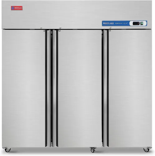 Miniatura 12 de WESTLAKE Refrigerador comercial de 48 "W 2 puertas 2 secciones de acero inoxidable Alcance en puerta sólida Ventilador vertical Enfriador de 36 pies