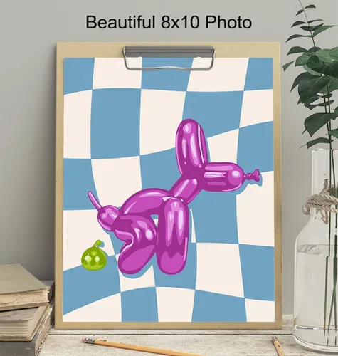 Miniatura 4 de Lindos accesorios de baño azul púrpura – divertida decoración de baño para mujeres, hombres y niños, estilo retro de los años 70 y 60, decoración