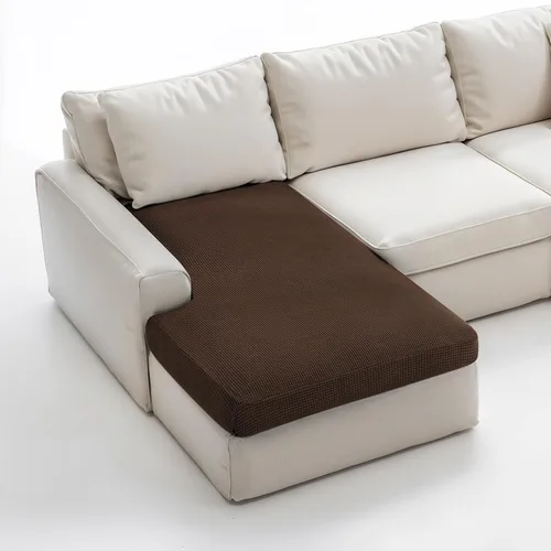 Miniatura 107 de CHUN YI - Funda elástica de cojín para sofá biplaza, funda de asiento de sofá con tela jacquard de elastano (mediana, color marfil blanco)