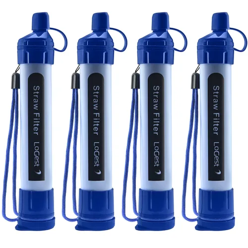Miniatura 8 de Paquete de 2 popotes de filtro de agua – Dispositivo purificador de agua – Portátil de supervivencia personal de filtración de agua – para kits