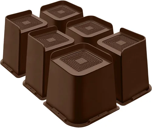 Miniatura 9 de ANNKUT Elevadores de cama de 1 pulgada resistentes, elevadores de muebles para cama, escritorio, mesa, sofá, sofá, elevadores de cama de gran