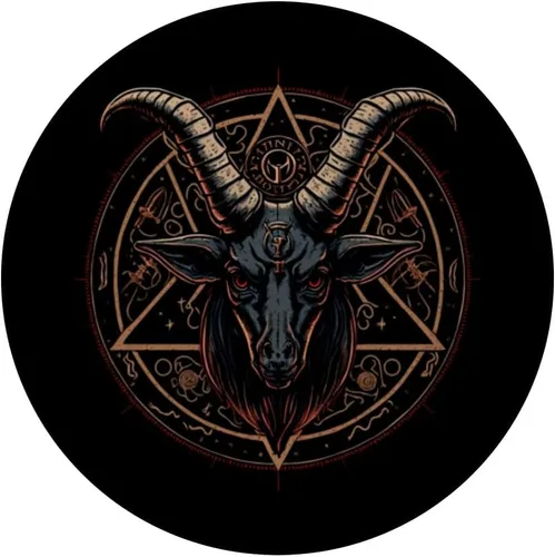 Miniatura 3 de Pentagram Baphomet Satanic Dark Art Evil Satan Devil 666 PopSockets intercambiables PopGrip