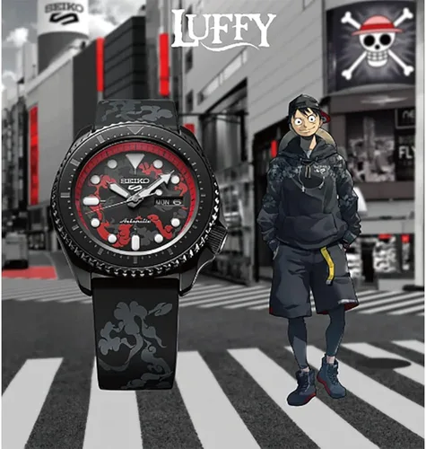 Miniatura 4 de SEIKO 5 Sports - Reloj automático de una pieza para hombre Monkey D Luffy edición limitada SRPH65