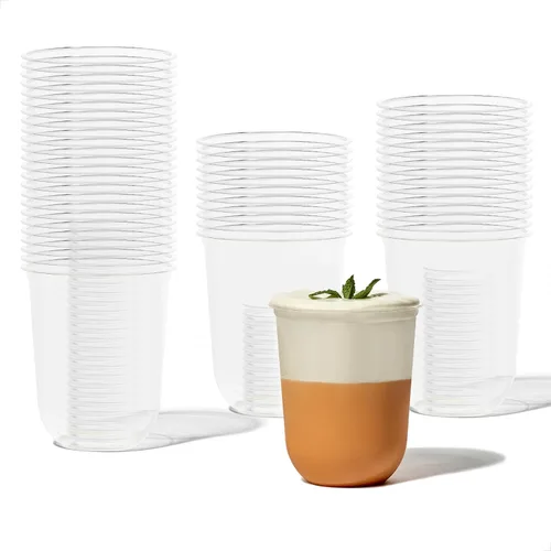 Miniatura 9 de TOSSWARE NATURAL Arc - Vasos Fríos Transparentes a Base de Plantas de 12 oz - Alternativa al Plástico para Fiestas, Despedidas de Soltera, Bodas