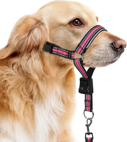BARKLESS Bozal de nailon suave para perros grandes y medianos, 2 en 1, con lazo acolchado ligero para beber y alimentar, protector bucal ajustable