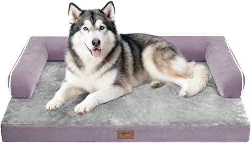 Miniatura 76 de Cama ortopédica impermeable para perros pequeños, cama para perros de tamaño mediano, cómoda cama para mascotas y gatos con lados, funda extraíble