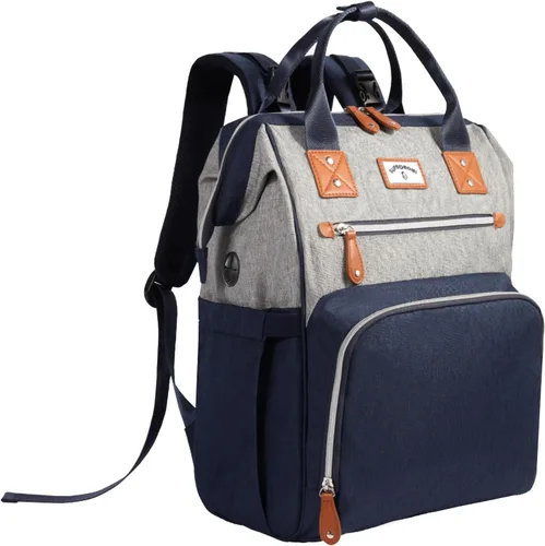 Miniatura 12 de Mochila para pañales: bolsa de bebé grande para niños y niñas, mochila para pañales para hombres, bolsa de hombro para mamá, 2 bolsas de pañales