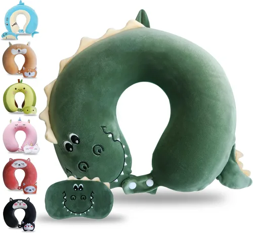 Miniatura 9 de Sexysamba Juego de almohadas de viaje de espuma viscoelástica pura para adultos, funda cómoda y extraíble, lavable a máquina, almohada de soporte