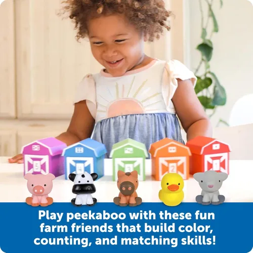 Miniatura 2 de Learning Resources Peekaboo Learning Farm - Animales de granja para niños pequeños, juegos educativos Montessori de motricidad fina, juguetes