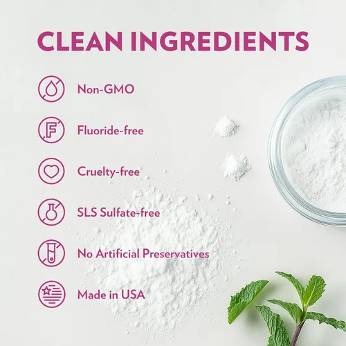 Miniatura 5 de Ecofam Polvo de pasta de dientes – Polvo de dientes remineralizante, hidroxiapatita y xilitol, sin flúor, apoya la fuerza del esmalte y la salud