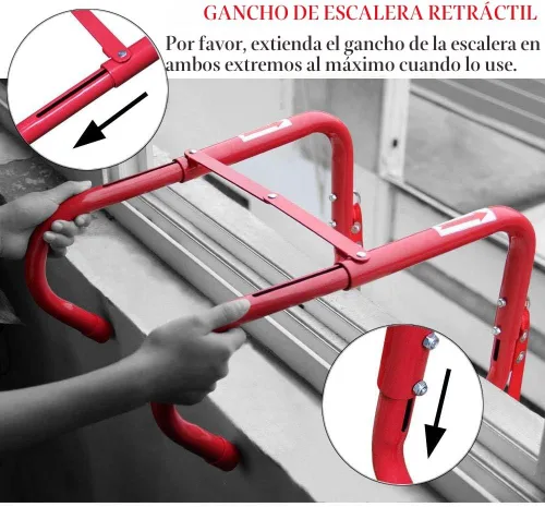 Miniatura 2 de Hausse - Escalera de escape de incendios retráctil de 3 pisos, 25 pies