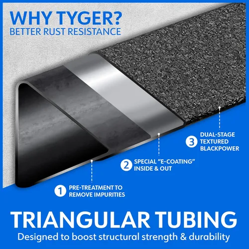 Miniatura 6 de Tyger Auto LanderX - Estribos laterales compatibles con Chevy Silverado GMC Sierra 1500 2019-2026; 2020-2026 2500 3500HD Cabina doble