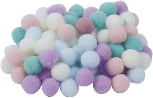 100 pompones suaves y esponjosos de 0.787 in, bola hecha a mano, decoración de Navidad, suministros de costura para manualidades