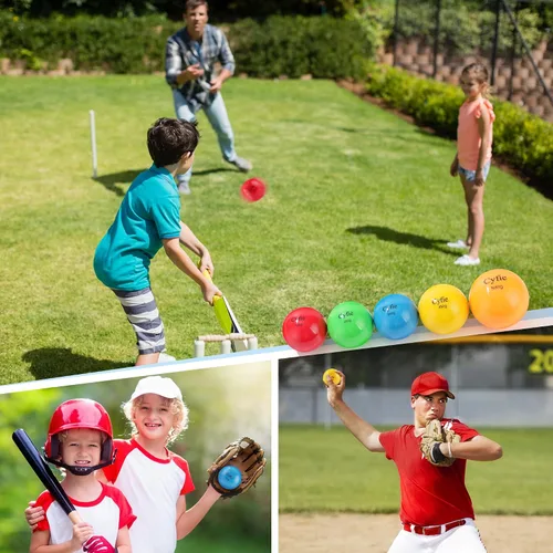 Miniatura 8 de Cyfie Béisbol/sóftbol pesado para golpear, pelotas pesadas para golpear, entrenamiento de bateo, práctica de lanzamiento y lanzamiento (paquete de 6)