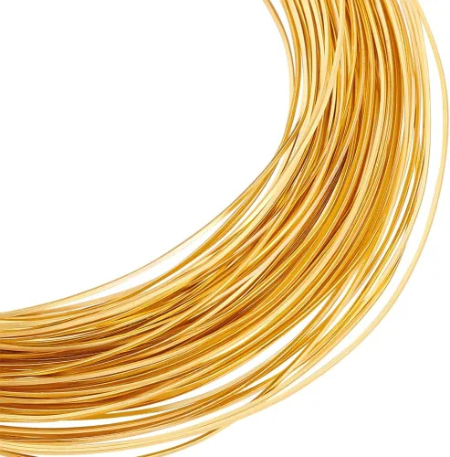 Miniatura 17 de BENECREAT Alambre de latón cuadrado de 16.4 pies – Alambre de cobre dorado medio duro calibre 15 para fabricación de joyas, cuentas y trabajo