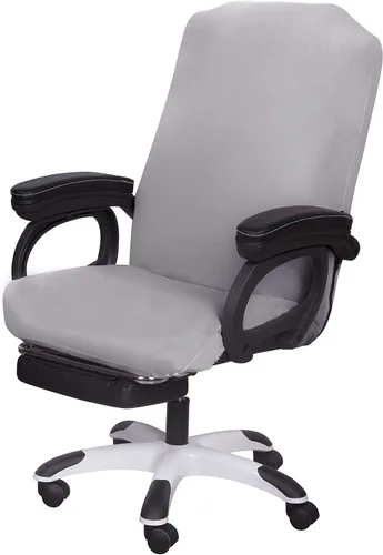 Miniatura 11 de SARAFLORA Paquete de 2 fundas para sillas de oficina, fundas elásticas para sillas de escritorio, fundas extraíbles para silla de oficina con Negro
