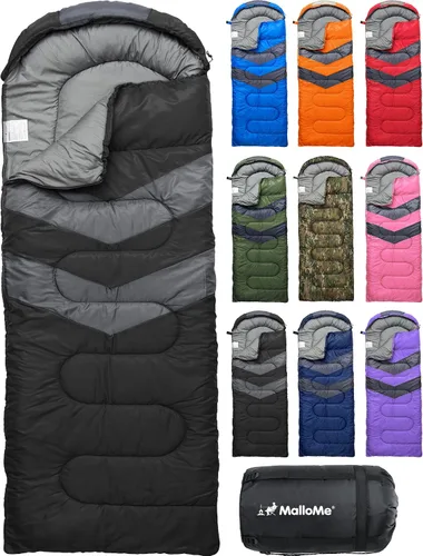 Miniatura 24 de MalloMe Sacos de dormir para adultos para clima frío y cálido, saco de dormir para mochileros para niños de 10 a 12 años, niñas, niños, ligeros