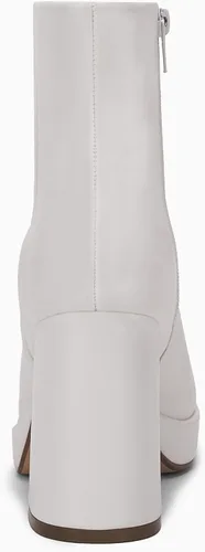 Miniatura 4 de Rilista Botas de plataforma para mujer, tacones altos y gruesos, botines de tobillo con punta cuadrada y cremallera lateral